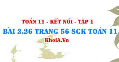 Bài 2.26 trang 56 SGK Toán 11 tập 1 Kết nối tri thức